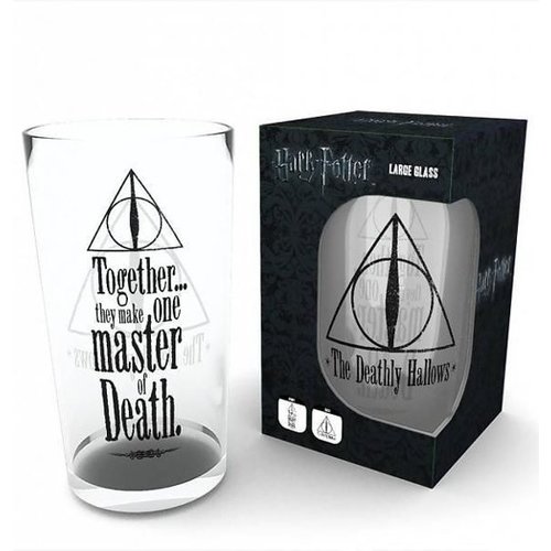 Harry Potter Deathly Hallows Large Pint Glass 500ml Harry Potter Deathly Hallows Large Pint Glass 500ml