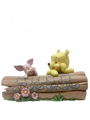 Disney Traditions Truncated Conversation (Pooh and Piglet on a Log Figurine)