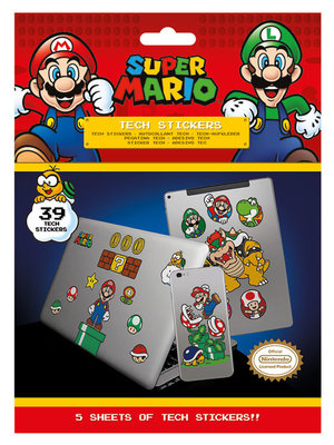 Super Mario Mushroom Kingdom Stickers Set van 25