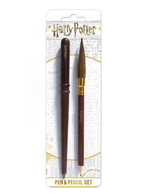Pyramid Harry Potter Wand & Broom Pen/Pencil Set