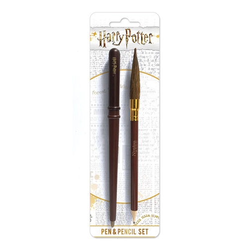 Pyramid Harry Potter Wand & Broom Pen/Pencil Set