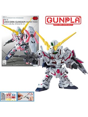 Bandai Gundam SD Gundam EX-Standard 005 Unicorn Destroy Model Kit 8cm