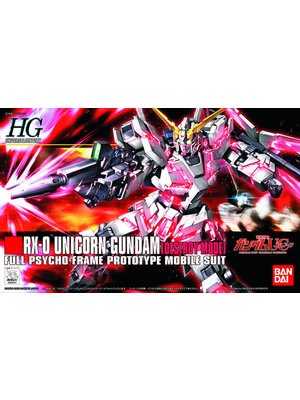 Bandai Gundam HGUC 1/144 RX-0 Unicorn Gundam Model Kit 13cm 100