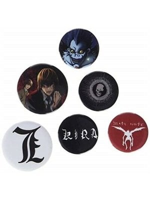 Death Note 5 Badge Pack Buttons