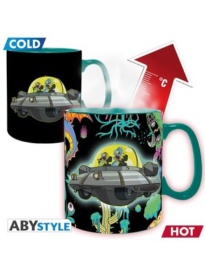 Abystyle Rick And Morty Spaceship Heat Change Mug 460ml
