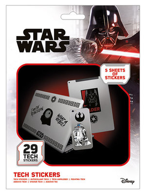 Hole in the Wall Star Wars The Force Tech Stickers Set van 29 Stickers