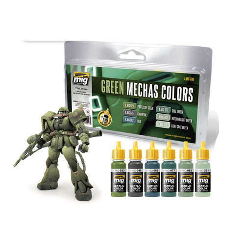 Ammo Gundam Acc Mechas Color Set Green