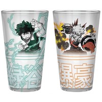 My Hero Academia Izuku7 & Bakugo Large Glass  500ml
