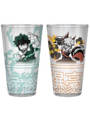 Abystyle My Hero Academia Izuku7 & Bakugo Large Glass  500ml