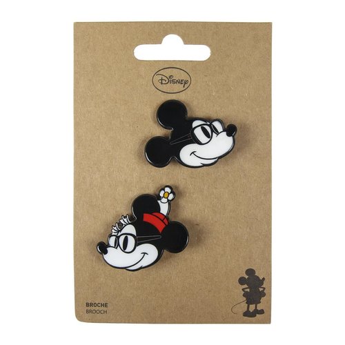 Cerda Disney Mickey & Minnie Mouse Brooches (set of 2)