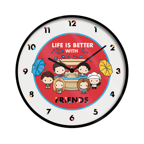 Friends Life is Better With Friends Wandklok 25cm Diameter Friends Life is Better With Friends Wandklok 25cm Diameter