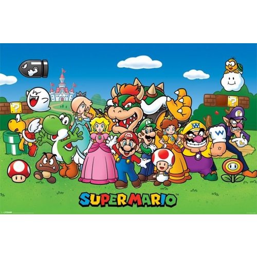 Hole in the Wall Super Mario Characters Maxi Poster 61x91.5