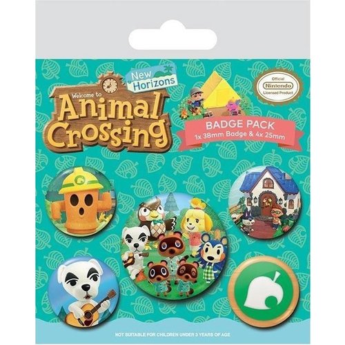 Animal Crossing Islander Button Pack of 5 Animal Crossing Islander Button Pack of 5