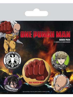 One Punch Man Button Badge Pack