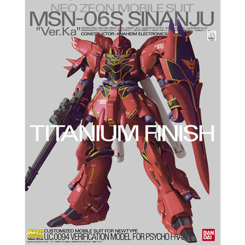 Bandai Gundam MG MSN-06S Sinanju Ver KA Titanium Finish Model Kit Bandai Gundam MG MSN-06S Sinanju Ver KA Titanium Finish Model Kit