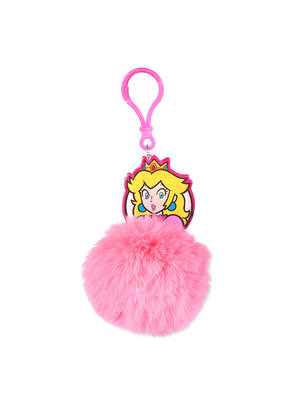 Super Mario Princess Peach Pom Pom Keychain