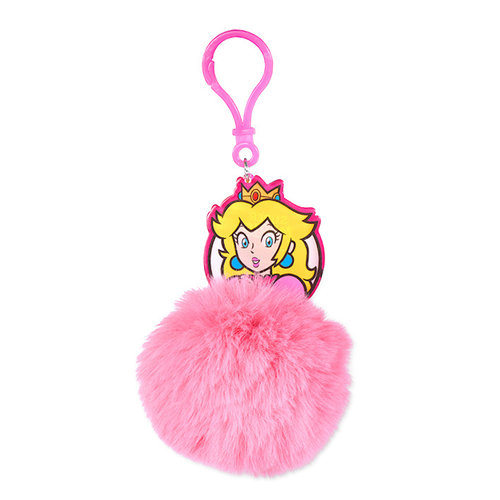 Super Mario Princess Peach Pom Pom Keychain