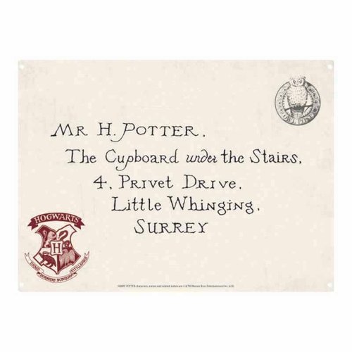 Pyramid Harry Potter Metal Poster 21x15cm Hogwarts Letter Pyramid Harry Potter Metal Poster 21x15cm Hogwarts Letter