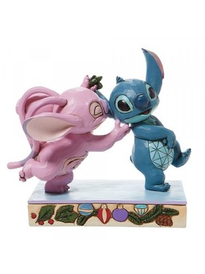 Disney Traditions Disney Traditions Mistletoe Kiss Stitch and Angel with Mistletoe Figurine