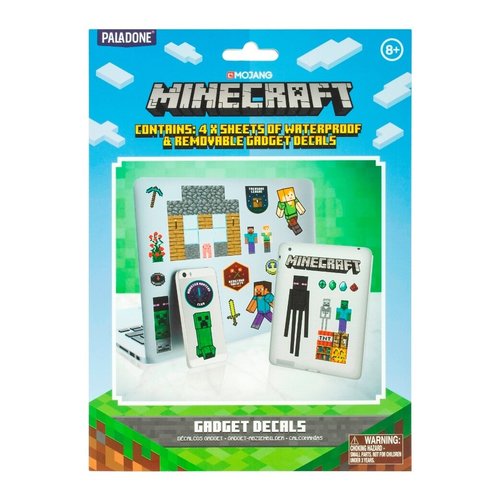 Paladone Minecraft Gadget Decals 4 Sheets Waterproof & Removable Stickers Paladone Minecraft Gadget Decals 4 Sheets Waterproof & Removable Stickers