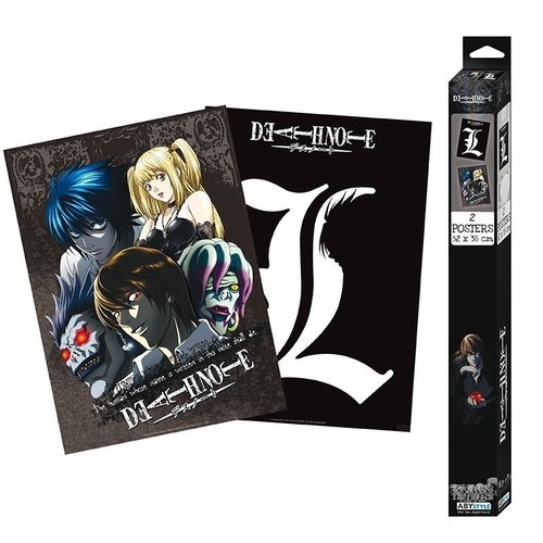 Abystyle Death Note L & Group Set of 2 Postes 52x38cm