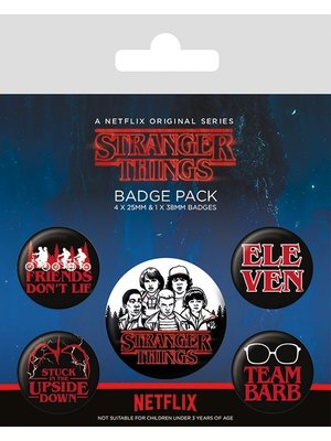 Pyramid Stranger Things Characters 5 Badge Pack Buttons