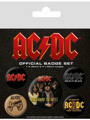 Pyramid AC/DC 5 Badge Pack Buttons