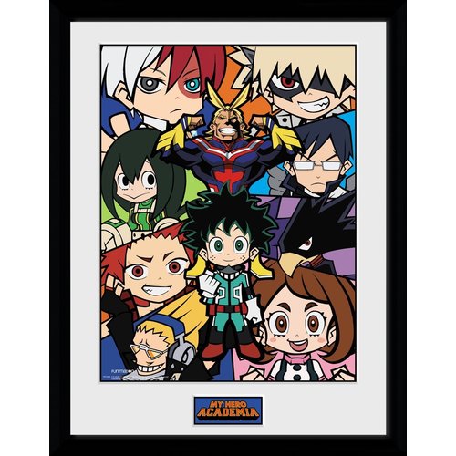 GB Eye My Hero Academia Chibi Framed Collector Print 30x40