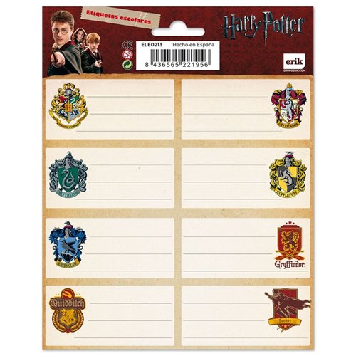 Grupo Erik Harry Potter Set of 2 Label Sheets