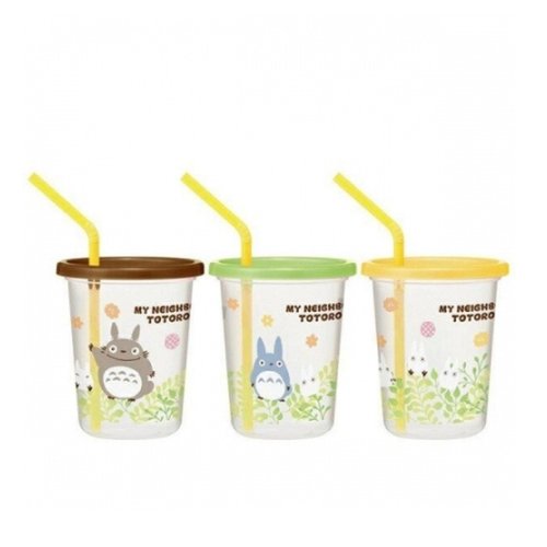 Studio Ghibli Studio Ghibli Totoro Cup with lid and straw 320ml (3 Cups)