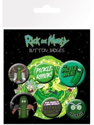 GB Eye Rick & Morty Pickle Rick Button 6 Pack Badges