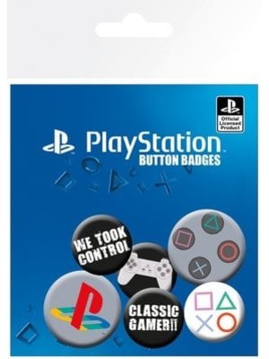 GB Eye Playstation Classic Button 6 Pack Badges