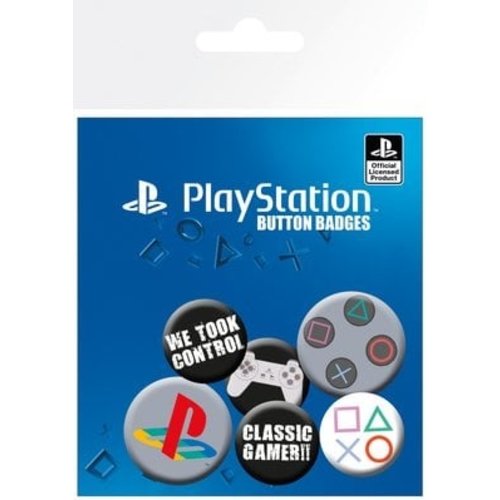 Playstation Classic Button 6 Pack Badges