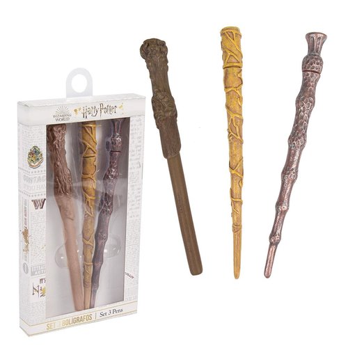 Cerda Harry Potter Set of 3 Magic wand Ballpoint Pens