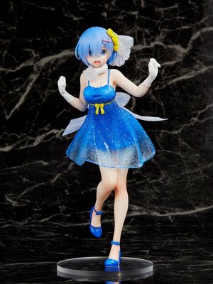 TAITO Re Zero Precious Rem Clear Dress Version Statue Taito 23cm