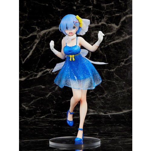 TAITO Re Zero Precious Rem Clear Dress Version Statue Taito 23cm