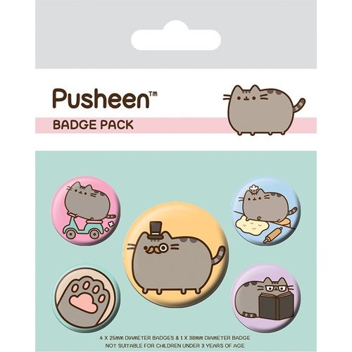Pyramid Pusheen Fancy Button Pack (5)