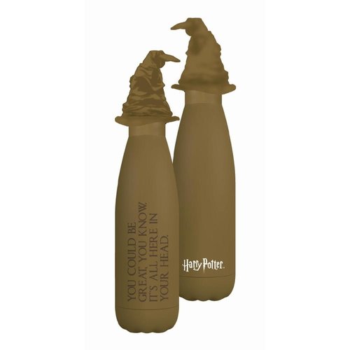 Half Moon Bay Harry Potter Sorting Hat Hot/Cold Metal Bottle with 3D Lid