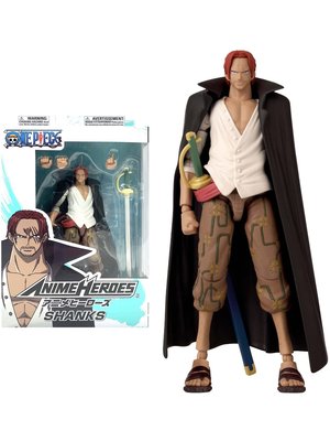 Bandai Red One Piece Anime Heroes Shanks 17cm Action Figure