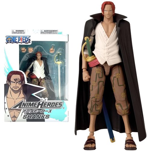 Bandai Red One Piece Anime Heroes Shanks 17cm Action Figure