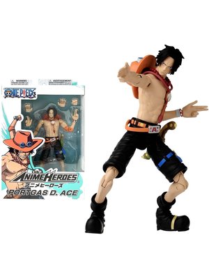 Bandai Red One Piece Anime Heroes Portgas D.ACE Action Figure 17cm