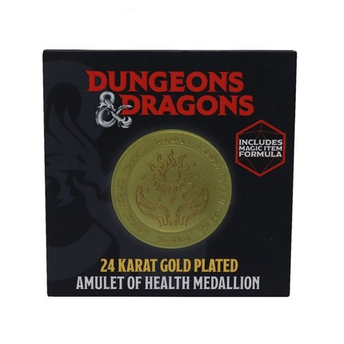 Dungeons & Dragons Amulet of Health Medallion 24 Karat Gold Plated