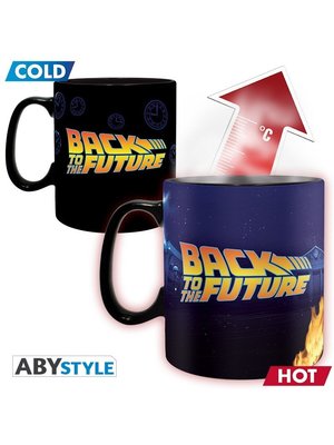 Abystyle Back To The Future Time Machine Heat Change Mug 460ml