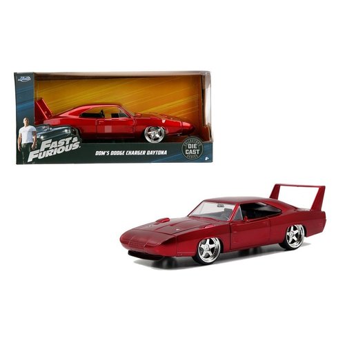 Jada Toys Fast & Furious Doms 1969 Dodge Charger Daytona 1/24 Figure Metals Die Cast Jada Toys Fast & Furious Doms 1969 Dodge Charger Daytona 1/24 Figure Metals Die Cast