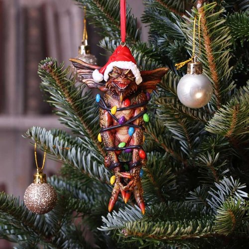 Nemesis Gremlins Hanging Ornament Santa Mohawk Fairy Lights 12cm Nemesis Gremlins Hanging Ornament Santa Mohawk Fairy Lights 12cm