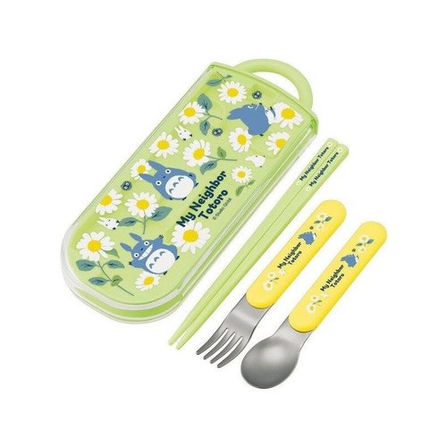 Studio Ghibli Studio Ghibli My Neighbor Totoro Daisies Chopstick Set W/ Cutlery Studio Ghibli Studio Ghibli My Neighbor Totoro Daisies Chopstick Set W/ Cutlery