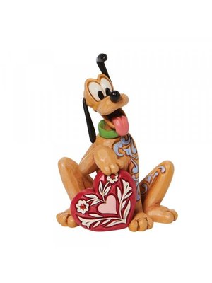 Enesco Disney Traditions Pluto Heart Mini Figurine