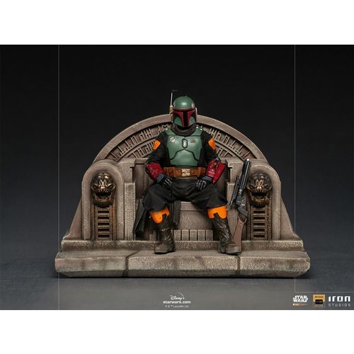 Iron Studios Star Wars The Mandalorian Deluxe Boba Fett On Throne 1/10 Art Scale Iron Studios