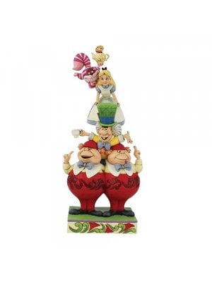 Disney Traditions Disney Traditions We're All Mad Here - Stacked Alice in Wonderland Figurine