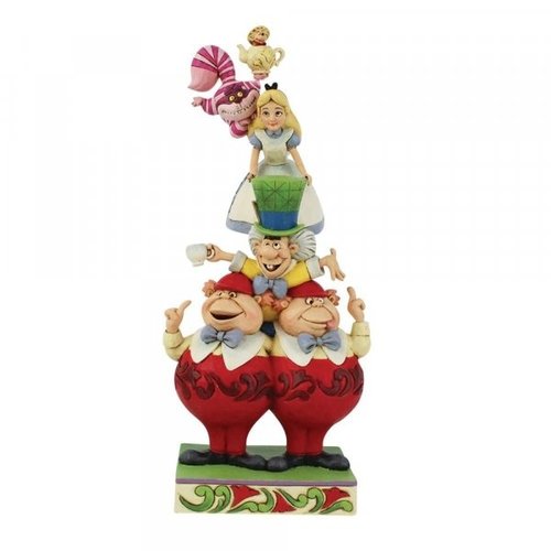 Disney Traditions Disney Traditions We're All Mad Here - Stacked Alice in Wonderland Figurine